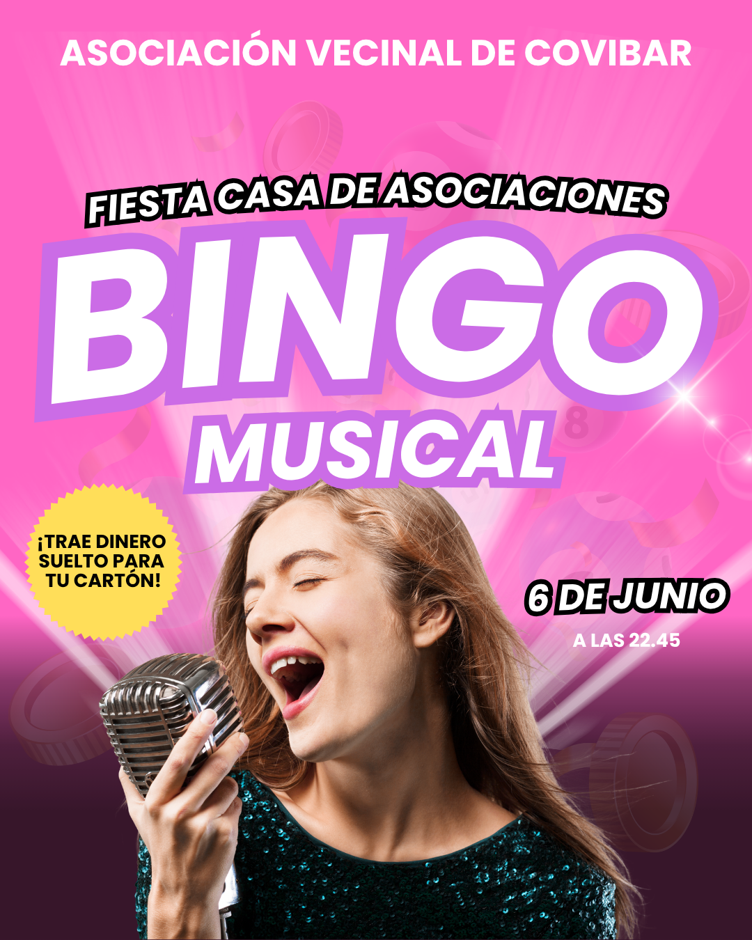 Bingo musical, solidaridad y diversión: ven a conocernos a la Fiesta de las Asociaciones el próximo sábado